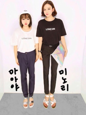 「カップルルック」｜노리노리さん（レディース・170cm）の秋コーディネート