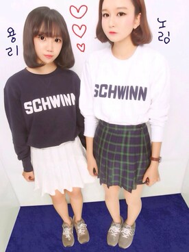 「カップルルック」｜노리노리さん（レディース・170cm）の秋コーディネート