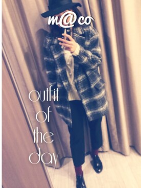 「machatt（マチャット）のアイテム（ジャケット/アウター）」を使った、☺︎さん（レディース・161cm）の冬コーディネート