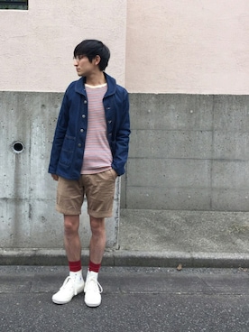 「POINTER（ポインター ）のアイテム（デニムジャケット）」を使った、D.sukeさん（メンズ・164cm）の秋コーディネート