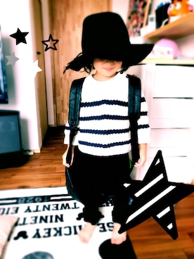 「GLOBAL WORK（グローバルワーク）のフェルトナカオレＨＡＴ/565115（ハット）」を使った、ちゃっぴさん（キッズ・90cm）の秋コーディネート