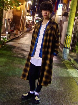 「UNUSED」｜「アイテム（その他アウター）」を使った、masayanさん（メンズ・165cm）の秋コーディネート