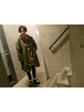 「nonnative（ノンネイティブ）のアイテム（その他アウター）」を使った、masayanさん（メンズ・165cm）の冬コーディネート
