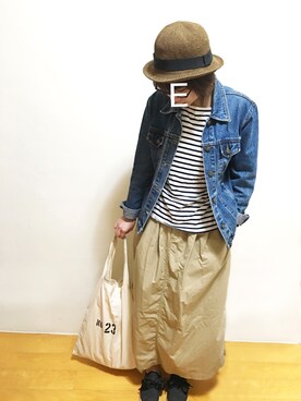 「SALT（ソルト）のアイテム」を使った、Eveさん（レディース・160cm）の春コーディネート