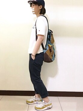 「cherpa（シェルパ）のアイテム」を使った、Eveさん（レディース・160cm）の春コーディネート