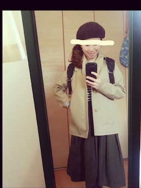 「tricker's」｜「アイテム（ハンチング/ベレー帽）」を使った、ronneさん（レディース・152cm）の秋コーディネート