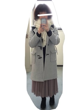 「A part by（アパートバイ）のアイテム（ダッフルコート）」を使った、けーさん（レディース・159cm）の冬コーディネート