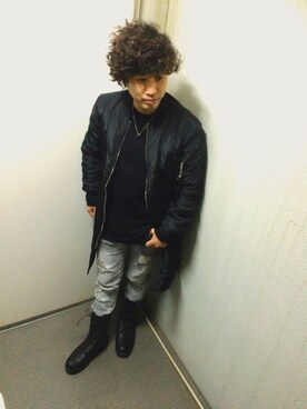 「sixth june」｜💲HUNさん（メンズ・173cm）の冬コーディネート