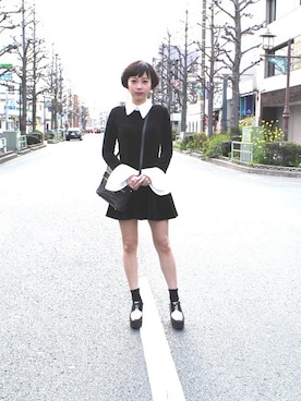 「G.V.G.V.（ジーヴィージーヴィー）のアイテム（ワンピース/ドレス）」を使った、Ruriさん（レディース・160cm）の春コーディネート