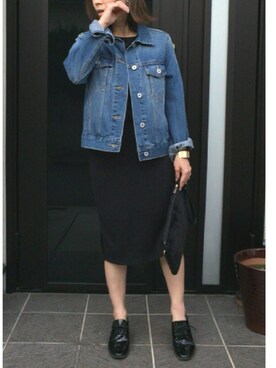 「coca（coca）（コカ）のアイテム（クラッチバッグ）」を使った、chiiiiiiichanさん（レディース・150cm）の秋コーディネート