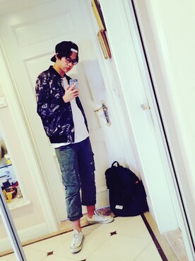 「OBEY」｜「アイテム（バックパック/リュック）」を使った、Kazuhiro_Ouさん（メンズ・176cm）の秋コーディネート