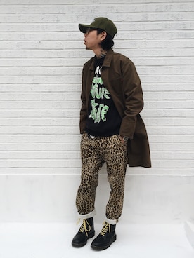 「SASQUATCHfabrix」｜「アイテム（その他）」を使った、RECYDE.さん（メンズ・168cm）の秋コーディネート