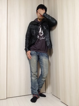 「n(n) BY NUMBER (N)INE（エヌエヌバイナンバーナイン）のアイテム（トップス）」を使った、ryoさん（メンズ・173cm）の春コーディネート