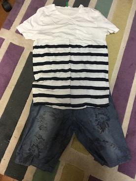 「BENETTON (UNITED COLORS OF BENETTON)（ベネトンユナイテッドカラーズオブベネトン）のアイテム（その他パンツ）」を使った、スプーン🥄4.02さん（メンズ・170cm）の夏コーディネート