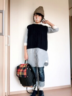 happaoyakoさんの（international world jeans | インターナショナル ワールド ジーンズ）を使ったコーディネート