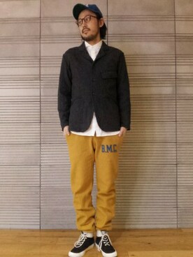 「MANASTASH（マナスタッシュ）のアイテム（スニーカー）」を使った、naouさん（メンズ・180cm）の秋コーディネート