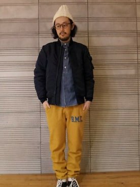 「MANASTASH（マナスタッシュ）のアイテム（スニーカー）」を使った、naouさん（メンズ・180cm）の秋コーディネート
