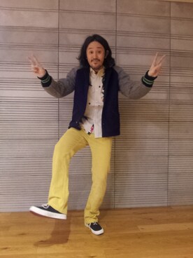 「MANASTASH（マナスタッシュ）のアイテム（スニーカー）」を使った、naouさん（メンズ・182cm）の秋コーディネート
