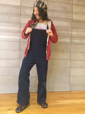 「ALDIES（アールディーズ）のアイテム（ハンチング/ベレー帽）」を使った、naouさん（メンズ・182cm）の冬コーディネート