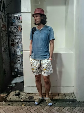 「Beaver渋谷店」｜naouさん（メンズ・182cm）の夏コーディネート