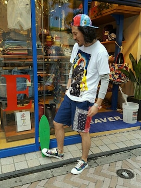 「Beaver渋谷店」｜naouさん（メンズ・182cm）の夏コーディネート