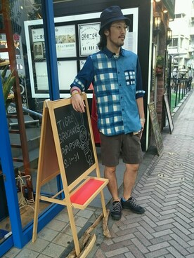「Beaver渋谷店」｜naouさん（メンズ・182cm）の夏コーディネート