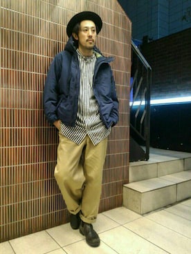 「Blundstone（ブランドストーン）のBlundstone/ブランドストーン　ｻｲﾄﾞｺﾞｱﾌﾞｰﾂ Men's（ブーツ）」を使った、naouさん（メンズ・182cm）の秋コーディネート