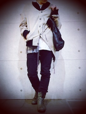 「Kagari Yusuke（カガリユウスケ）のアイテム」を使った、dark_fashionさん（メンズ・172cm）の秋コーディネート