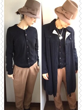 「present（プレゼント）のアイテム（シューズ）」を使った、komunonさん（レディース・166cm）の秋コーディネート