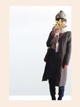 「スエット」｜「アイテム（ハンチング/ベレー帽）」を使った、komunonさん（レディース・166cm）の冬コーディネート