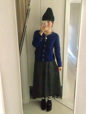 「present（プレゼント）のアイテム（シューズ）」を使った、komunonさん（レディース・166cm）の冬コーディネート