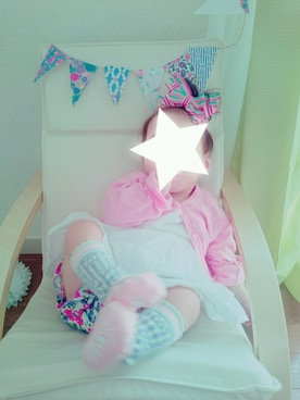 「fafa（フェフェ）のアイテム（パンツ）」を使った、APRICOTさん（キッズ・70cm）の秋コーディネート