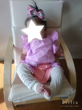 「fafa（フェフェ）のアイテム（パンツ）」を使った、APRICOTさん（キッズ・70cm）の秋コーディネート