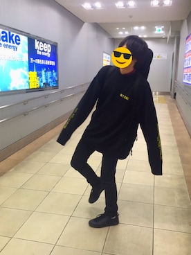 「M.Y.O.B（エム.ワイ.オー.ビー）のアイテム（ニット/セーター）」を使った、tymさん（メンズ・175cm）の秋コーディネート