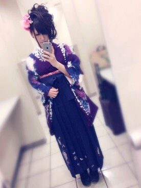 「盛り髪」｜腹痛さん（レディース・168cm）の春コーディネート