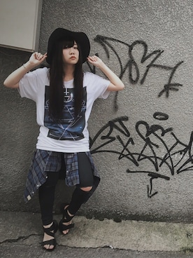 「DANCE LB-03（ダンス エルビー・ゼロスリー）のアイテム」を使った、もーさんさん（レディース・154cm）の夏コーディネート