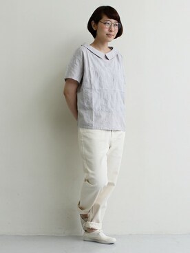 「PAR ICI（パーリッシィ）のアイテム（パンツ）」を使った、Oさん（キッズ・160cm）の夏コーディネート