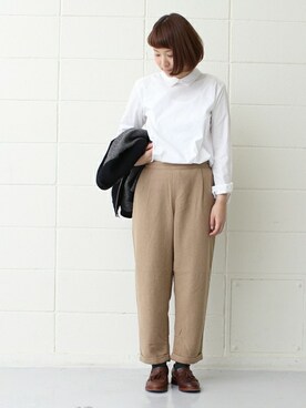 「PAR ICI」｜「アイテム（つなぎ/オールインワン）」を使った、Oさん（レディース・157cm）の秋コーディネート