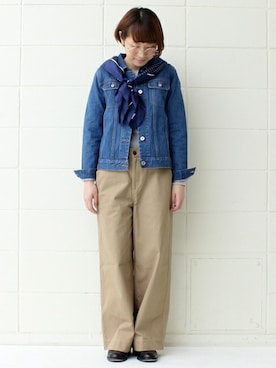 「PAR ICI」｜「アイテム（デニムジャケット）」を使った、Oさん（レディース・157cm）の冬コーディネート