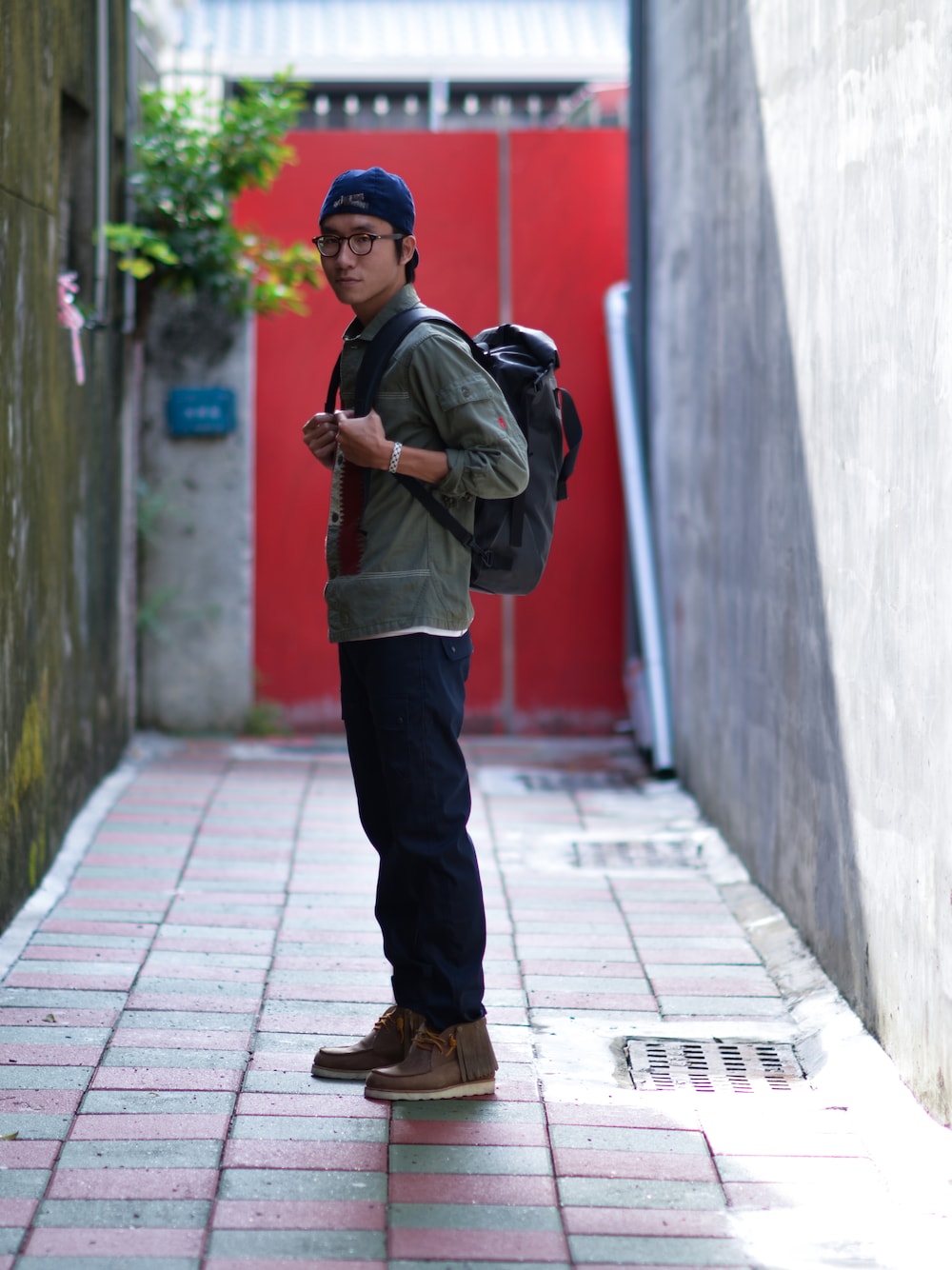 「outdoor、登山、TART、wtaps、防水、ＴＡＲＴ OPTICAL、BilBO、oqLiq、 都會」｜「BilBOのbiLbo 2013 SS - Cliff - Hunting Polo Cap(馬球帽)（キャスケット、ブルー系）」を使った、oqLiqさん（メンズ・180cm）の夏コーディネートの1枚目の写真