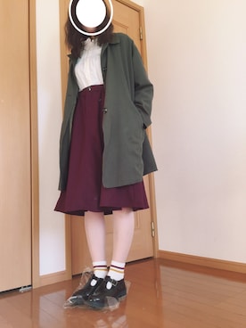 「NICE CLAUP（ナイスクラップ）のアイテム（ダウンジャケット/コート）」を使った、し ば  ち ゃ んさん（レディース・158cm）の冬コーディネート