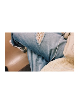 「NOMBRE IMPAIR（ノンブルアンペール）のアイテム（パンツ）」を使った、HARUNAさん（レディース・169cm）の秋コーディネート