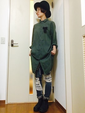 「.......RESEARCH（リサーチ）のアイテム」を使った、すだちさん（レディース・165cm）の秋コーディネート