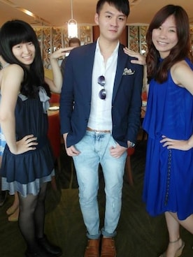 「plain-me（プレインミー）のアイテム（シューズ）」を使った、RyanMaoさん（メンズ・172cm）の夏コーディネート