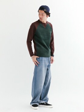 「URBAN RESEARCH Sonny Label（アーバンリサーチサニーレーベル）のアイテム（キャップ）」を使った、shibataniさん（メンズ・180cm）の冬コーディネート