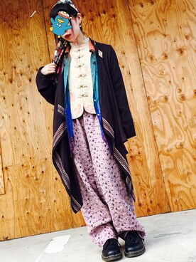 「仙台」｜「アイテム（その他アウター）」を使った、鮎さん（レディース・152cm）の秋コーディネート