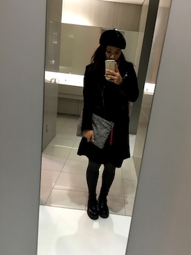 「GAP（ギャップ）のアイテム（ノーカラージャケット）」を使った、nahoさん（レディース・163cm）の春コーディネート