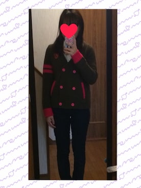 「PEARLY GATES（パーリーゲイツ）のアイテム（ニット/セーター）」を使った、maiさん（レディース・157cm）の冬コーディネート