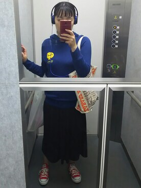 ayako.oさんの「（GU）スウェットマキシスカート」を使ったコーディネート