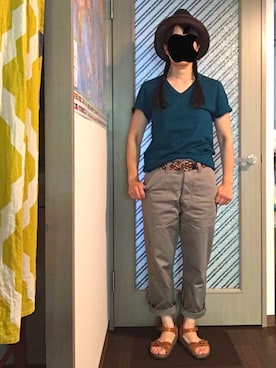 「ANGLO（アングロ）のアイテム」を使った、enonoさん（レディース・157cm）の夏コーディネート